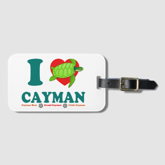 I Love Cayman Bagagelabel (Voorkant (horizontaal))