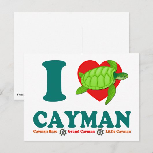 I Love Cayman Briefkaart (Voorkant / Achterkant)
