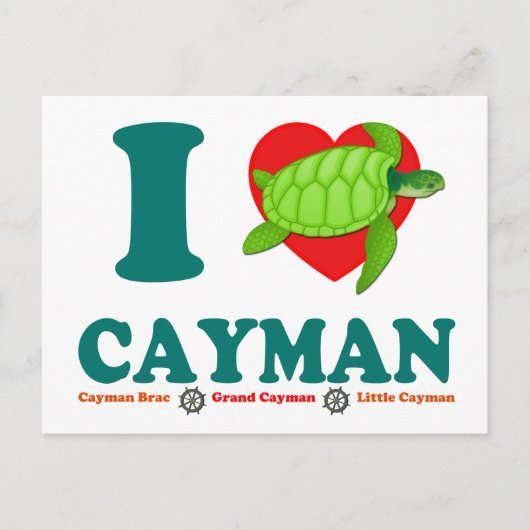I Love Cayman Briefkaart (Voorkant)