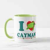 I Love Cayman Caribbean Style Souvenir Mok (Links)