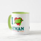 I Love Cayman Caribbean Style Souvenir Mok (Voorkant links)