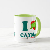 I Love Cayman Caribbean Style Souvenir Mok (Voorkant rechts)
