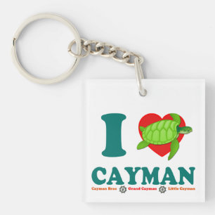 I Love Cayman Caribbean Style Souvenir Sleutelhanger