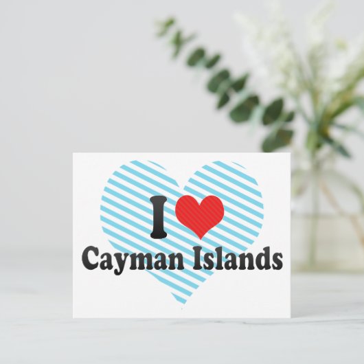 I Love Cayman Islands Briefkaart (Staand voorkant)