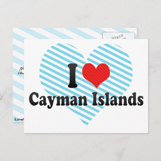 I Love Cayman Islands Briefkaart (Voorkant / Achterkant)