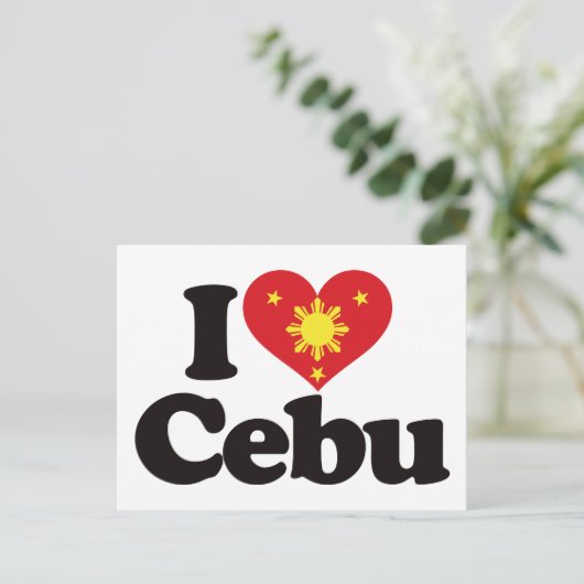 I Love Cebu Briefkaart (Staand voorkant)
