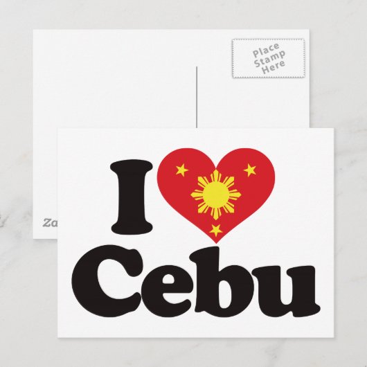 I Love Cebu Briefkaart (Voorkant / Achterkant)