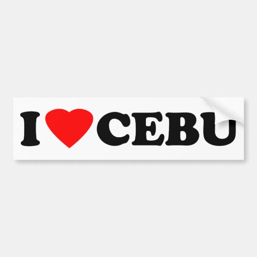 I Love Cebu Bumpersticker (Voorkant)