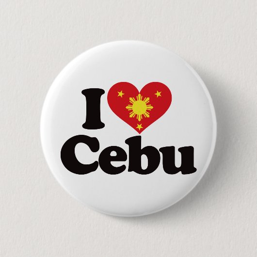 I Love Cebu Ronde Button 5,7 Cm (Voorkant)