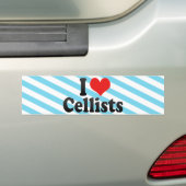 I Love Cellists Bumpersticker (Op auto)