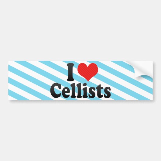 I Love Cellists Bumpersticker (Voorkant)