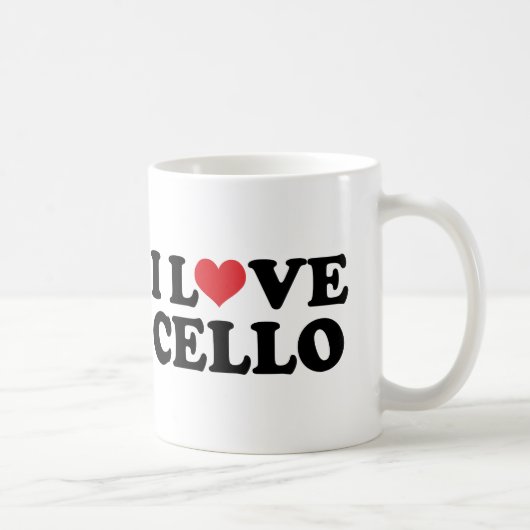 I Love Cello Gift (Heart) Koffiemok (Rechts)