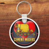 I Love Cement Mixer Trucks Sleutelhanger (Voorkant)