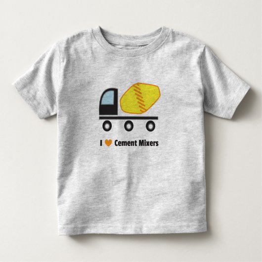 I Love Cement Mixers Kinder Shirts (Voorkant)