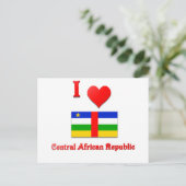 I Love Central African Republic Briefkaart (Staand voorkant)