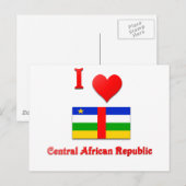 I Love Central African Republic Briefkaart (Voorkant / Achterkant)