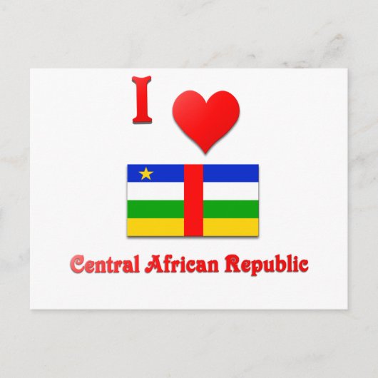 I Love Central African Republic Briefkaart (Voorkant)