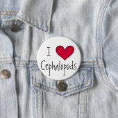 I Love Cephalopods Pin Ronde Button 7,6 Cm (In situ)