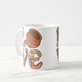 I Love Ceramics And Pottery Love Koffiemok (Voorkant links)