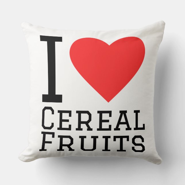 I love cereal fruits kussen (Voorkant)