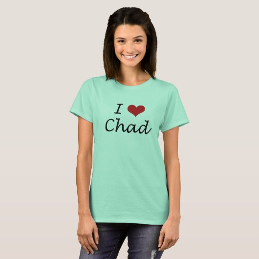 I Love Chad T-shirt (Voorkant volledig)