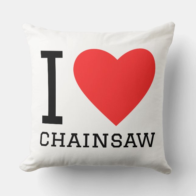 I love chainsaw kussen (Voorkant)