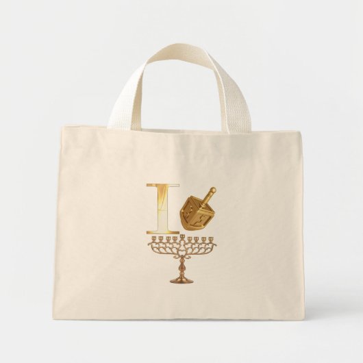 I Love Chanukah Bag Mini Tote Bag (Voorkant)