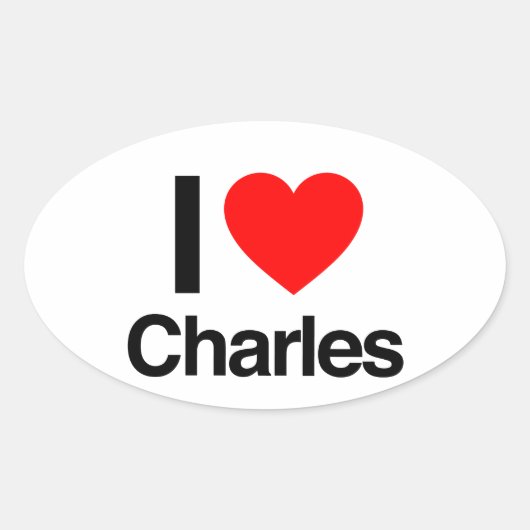 i love charles ovale sticker (Voorkant)