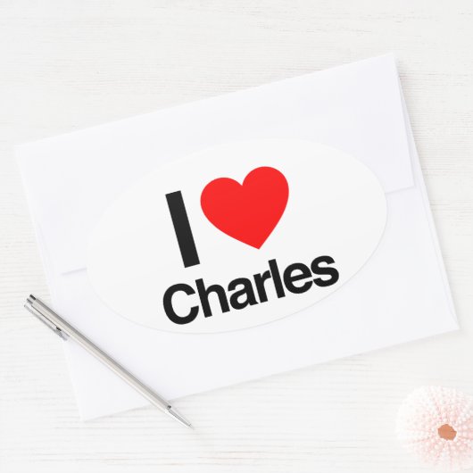 i love charles ovale sticker (Envelop)