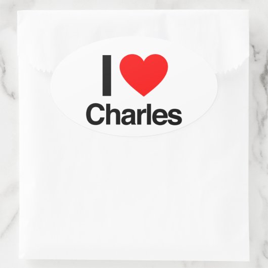 i love charles ovale sticker (Tas)