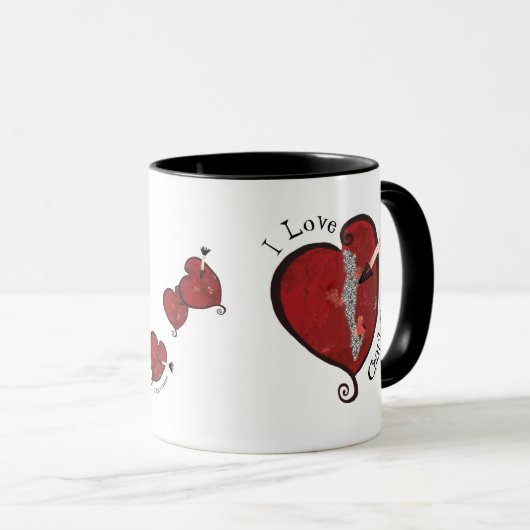 I Love Charlotte, NC Mok (Voorkant rechts)