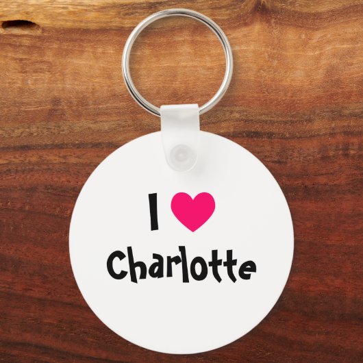 I Love Charlotte Sleutelhanger (Voorkant)