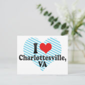 I Love Charlottesville,+VA Briefkaart (Staand voorkant)