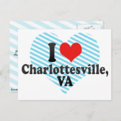 I Love Charlottesville,+VA Briefkaart (Voorkant / Achterkant)