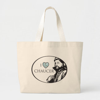I Love Chaucer Canvas tas