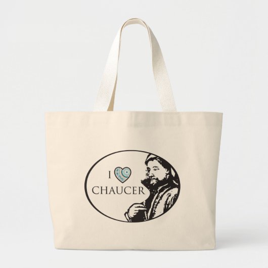 I Love Chaucer Canvas tas (Voorkant)