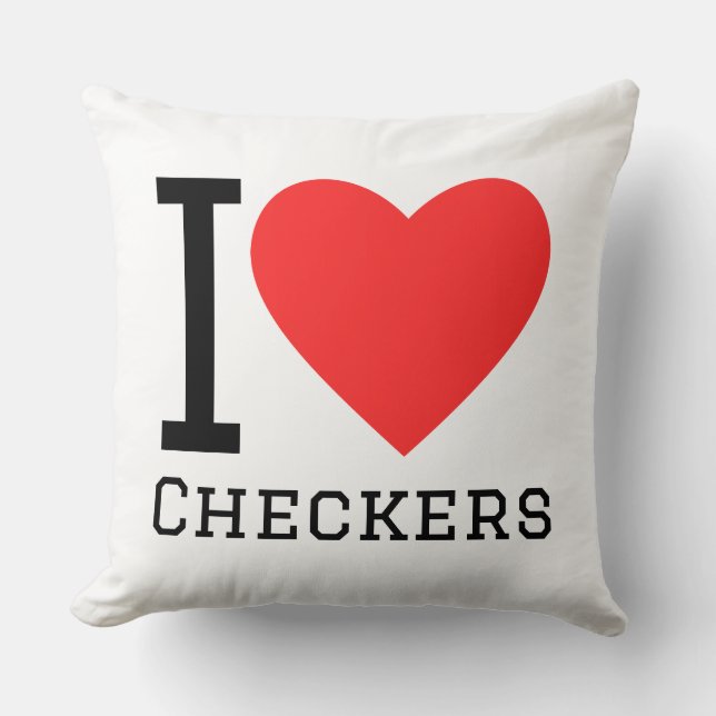 I love checkers kussen (Voorkant)