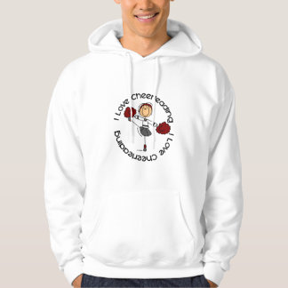 I Love Cheerleading Stick Figuur Cheerleader Hoodie