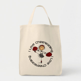 I Love Cheerleading Stick Figuur Cheerleader Tote Bag