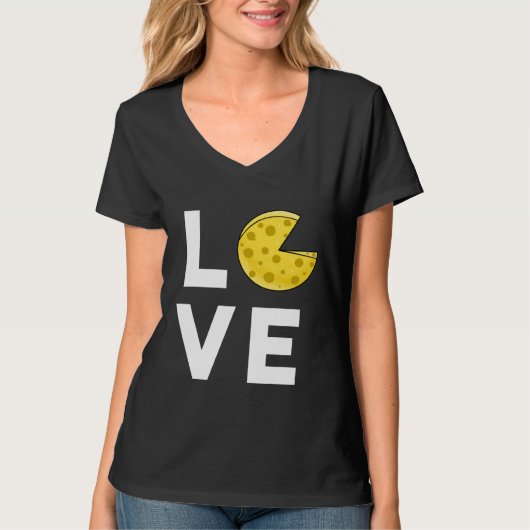 I Love Cheese  Cute  Cheese  Food T-shirt (Voorkant)
