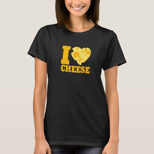 I love cheese heart Cheese 's day cheesy   2 T-shirt (Voorkant)