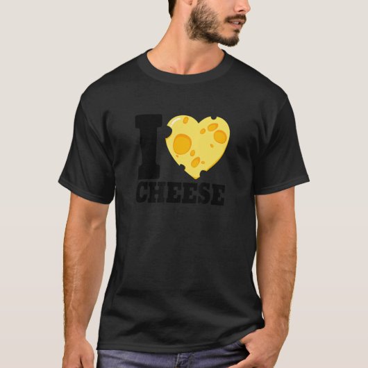 I love cheese heart Cheese 's day cheesy 2 T-shirt (Voorkant)