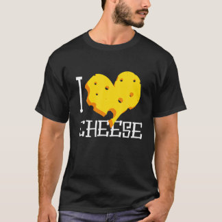 I Love Cheese Heart Yellow Cheddar Stilton Dairy F T-shirt