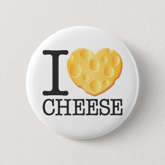 I Love Cheese Ronde Button 5,7 Cm (Voorkant)