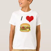 I Love Cheeseburger Child's Tshirt (Voorkant)