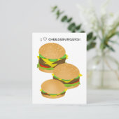 I Love Cheeseburgers Briefkaart (Staand voorkant)
