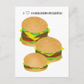 I Love Cheeseburgers Briefkaart (Voorkant)