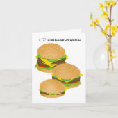 I Love Cheeseburgers Kaart (Gele Bloem)