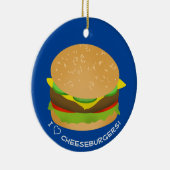 I Love Cheeseburgers Keramisch Ornament (Rechts)