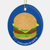 I Love Cheeseburgers Keramisch Ornament (Links)
